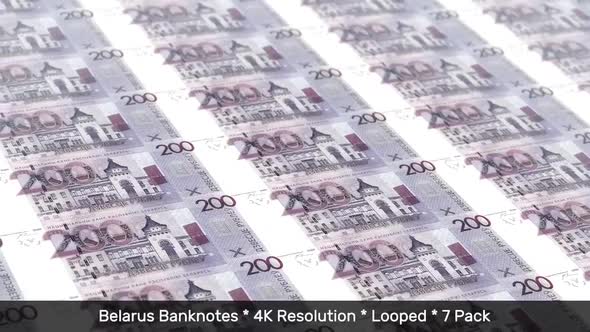 Belarus Banknotes / Belarusian Money / Ruble BR / BYN 7 Pack - 4K