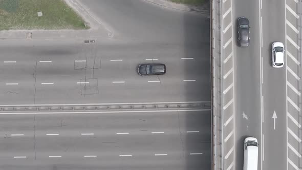 Cars on the Road Aerial View