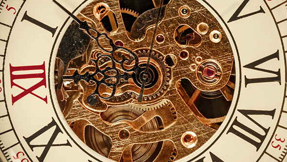 Spiral Clock Track Of Time