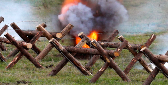 War. Artillery Barrage.