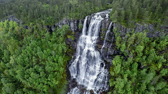 Tvindefossen Waterfall Norway
