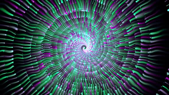 Abstract Spiral Colorful Moving Particles V39