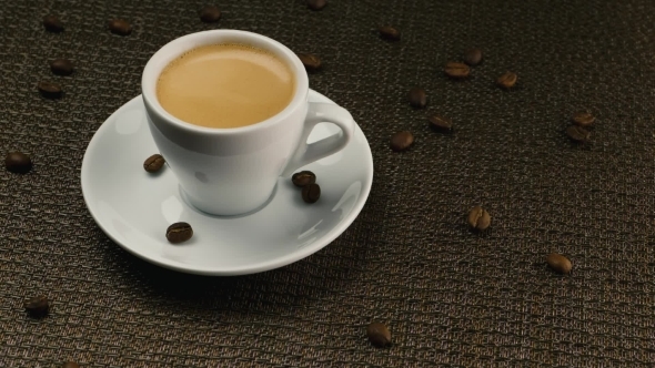 A Cup Of Espresso On a Dark Background