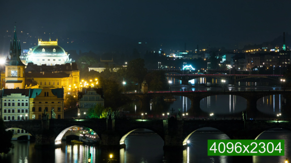 Evening Bridges in Prague