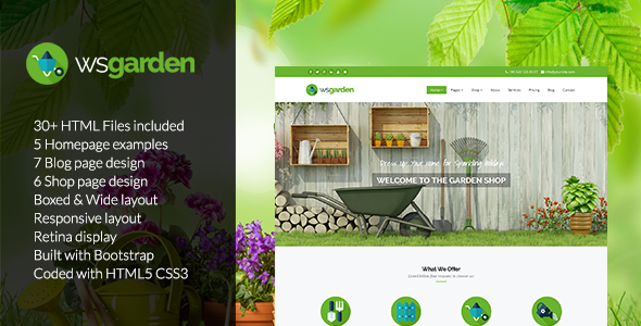 WS Garden – Responsive Gardening HTML Template