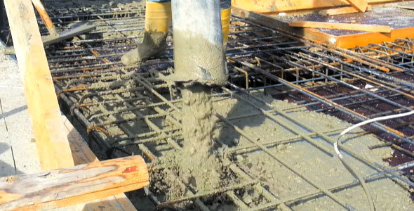 Heavy Construction Concrete Pour 