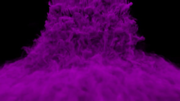 Looping  Purple Smoke Flow With Alpha 