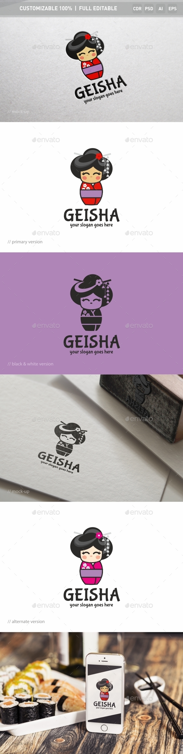 Geisha Logo Template