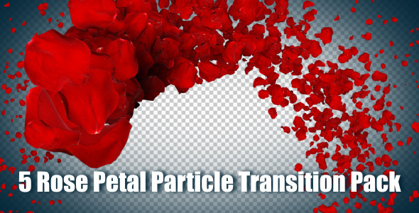 5 Rose Petal Particle Transition Pack alt