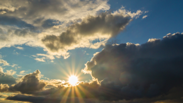 Late Afternoon Sun And Clouds