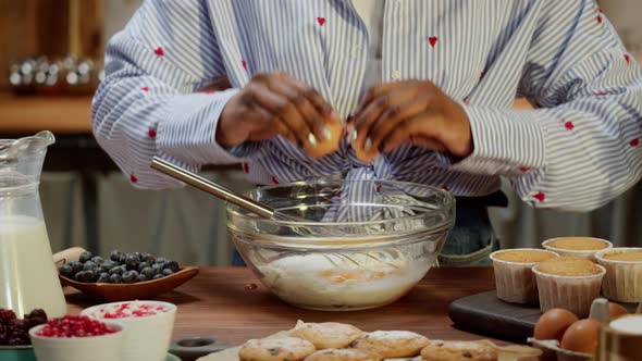 African American Chef Cooking Biscuits