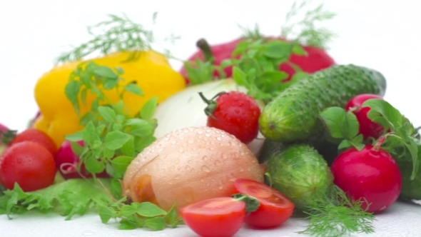 Vegetables On White Background