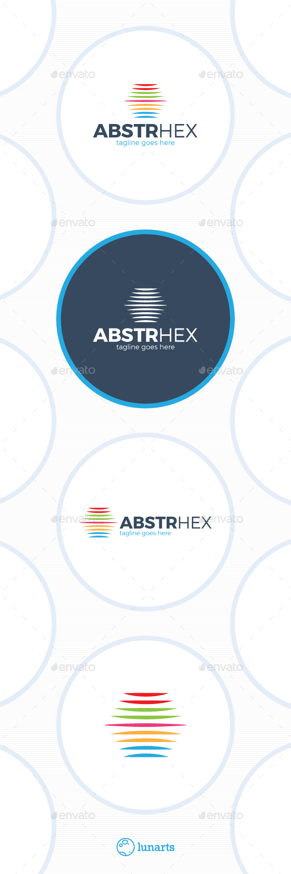 Abstract Hexagon Logo - Line Hex