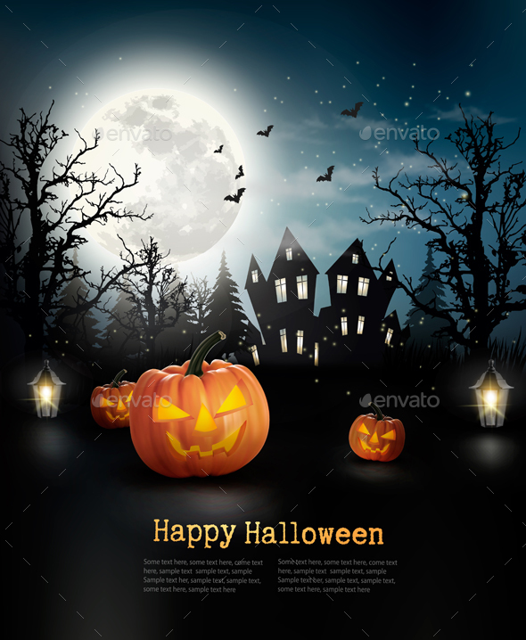 Halloween Spooky Background Vector