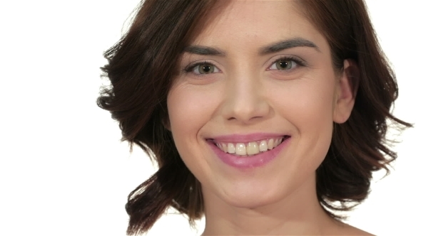 Portrait Of Beautiful Woman Model Face alt