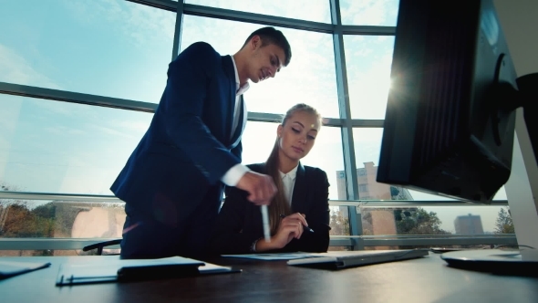 Office Life - a Man Given An Assignment Employee