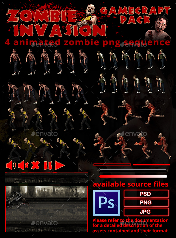 Zombie Invasion Game Assets