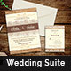 Burlap and Lace Wedding Invitation Suite Template - GraphicRiver Item for Sale