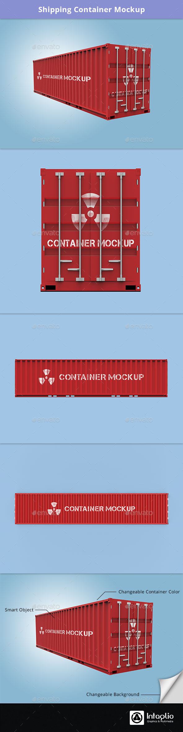 Download Shipping Container Graphics Designs Templates PSD Mockup Templates