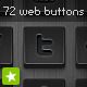 Dark Square Icon Set Vector Web Buttons - GraphicRiver Item for Sale