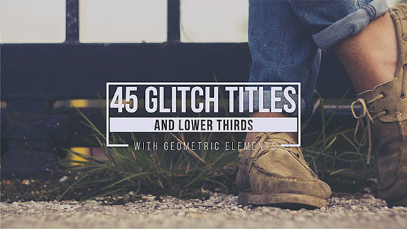 Glitch Geometric Titles & Lower Thirds
