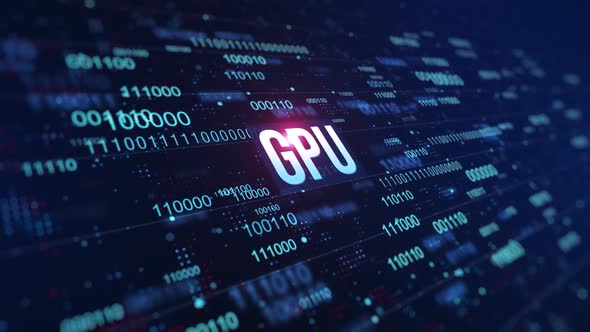 GPU Digital Binary Code Background