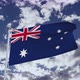 Australia Flag With Sky 4k - VideoHive Item for Sale