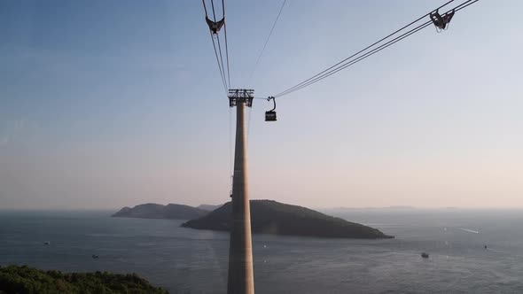 Famous Cable Car in Phu Quoc in Vietnam