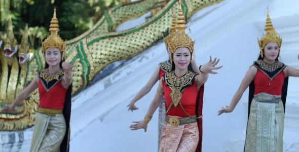 Lao Girl Dancing