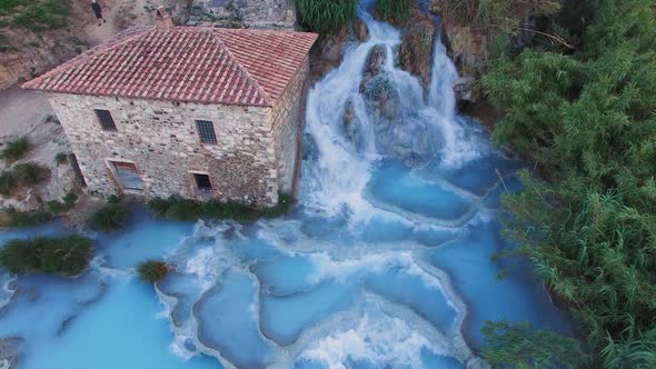 Natural thermal waterfalls of Saturnia