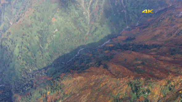 Aerial Autumn Colors Valleys