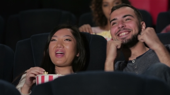 Couple In Cinema Watching a Movie