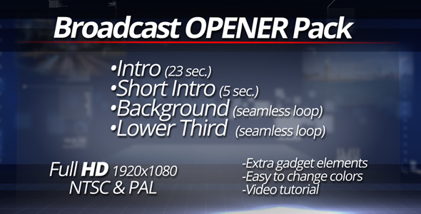 Broadcast Opener Package
