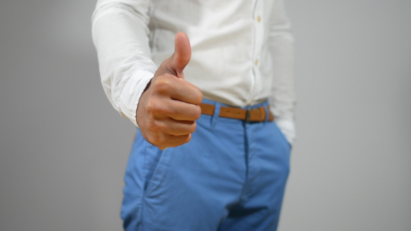 Relax Businessman Thumbs Up