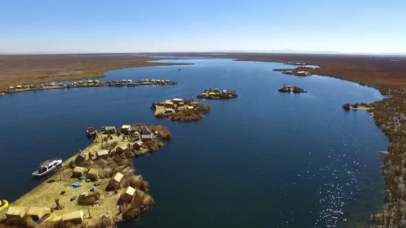 Uros Floating Islands in PeruTop Point of View