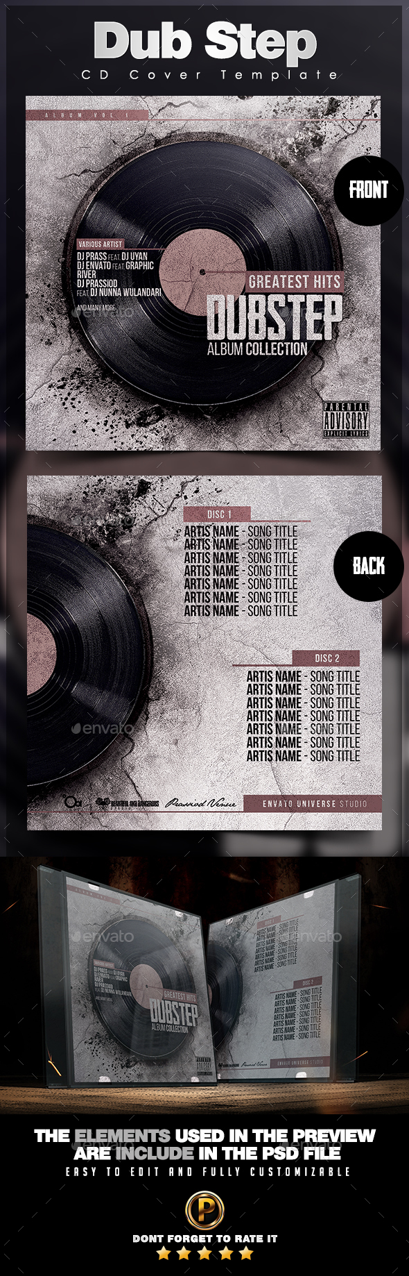 Cd Cover Template Graphics Designs Templates