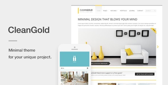 CleanGold – A Minimal Responsive WordPress Theme