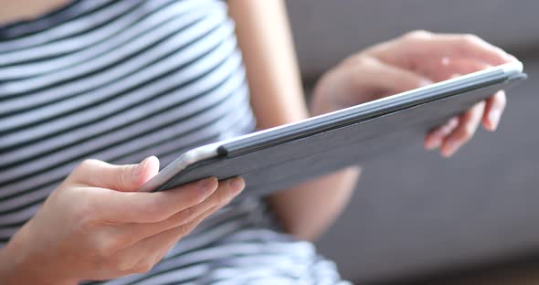 Woman Use of Digital Tablet Computer