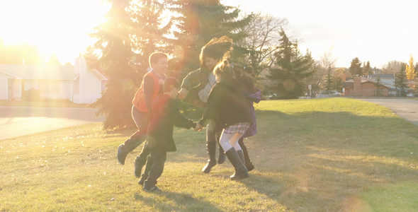 Kids Playing In Circle