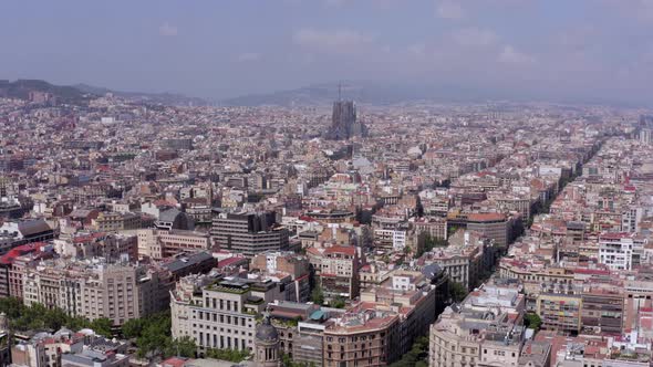 Barcelona Cathedral City Spain Skyline View in the Summer