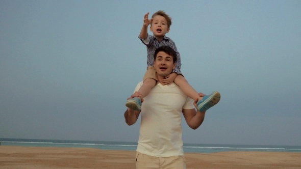 It's a Great Fun To Ride On Fathers Shoulders