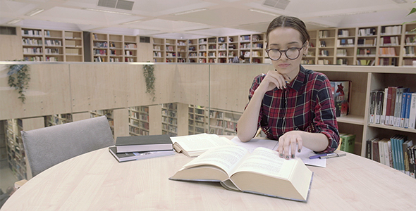 Science Book Reading In Library