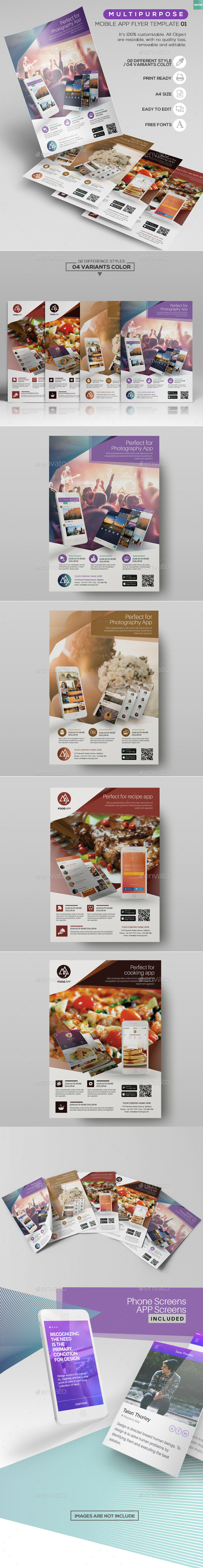 Multipurpose/ Mobile App Flyer Template01