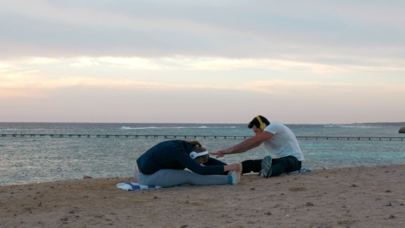 Young People Exercising During Open-air Training 