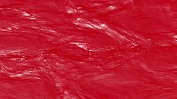 Flowing Red Liquid Wave Loop