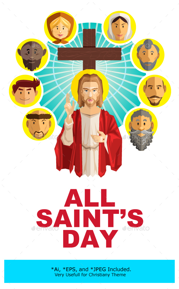 All Saints Day Illustration