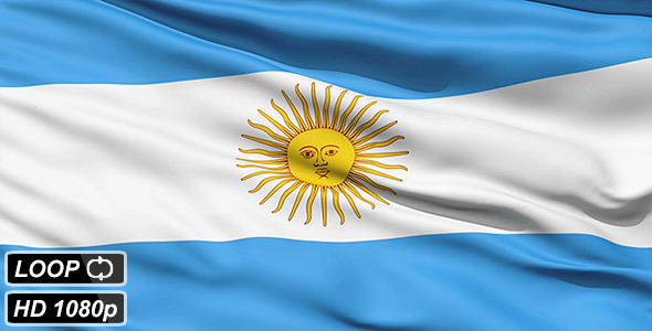 Waving flag Of Argentina