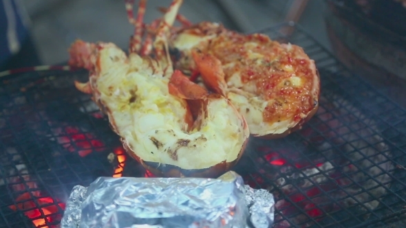 Grilled Fried Lobsters