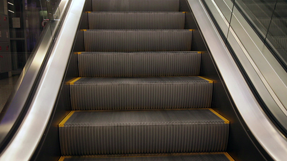 Escalators In The International Airport