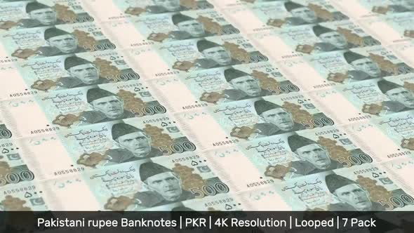 Pakistan Banknotes Money / Pakistani rupee / Currency Rs / PKR / 7 Pack - 4K